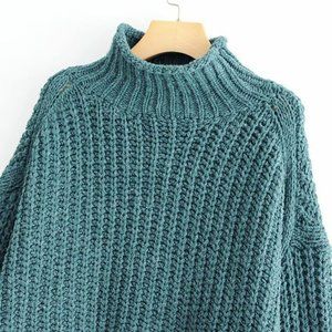 WILD FABLE Lilac Purple Ribbed Mock Turtle Neck